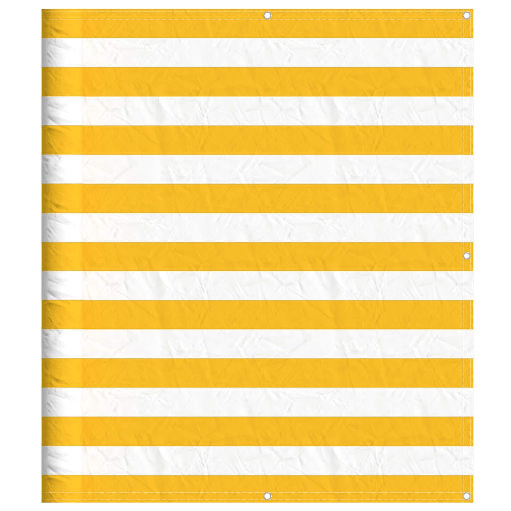 vidaXL Balkonsichtschutz Balkon-Sichtschutz Gelb und Weiß Gestreift 120x700 cm (1-St)