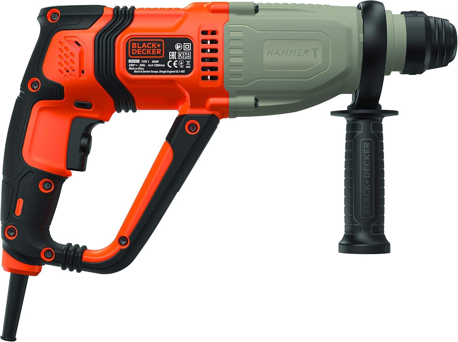 Black + Decker Kombihammer SDS-plus Kombihammer 800 Watt, 2,2 Joule, (1-tlg)