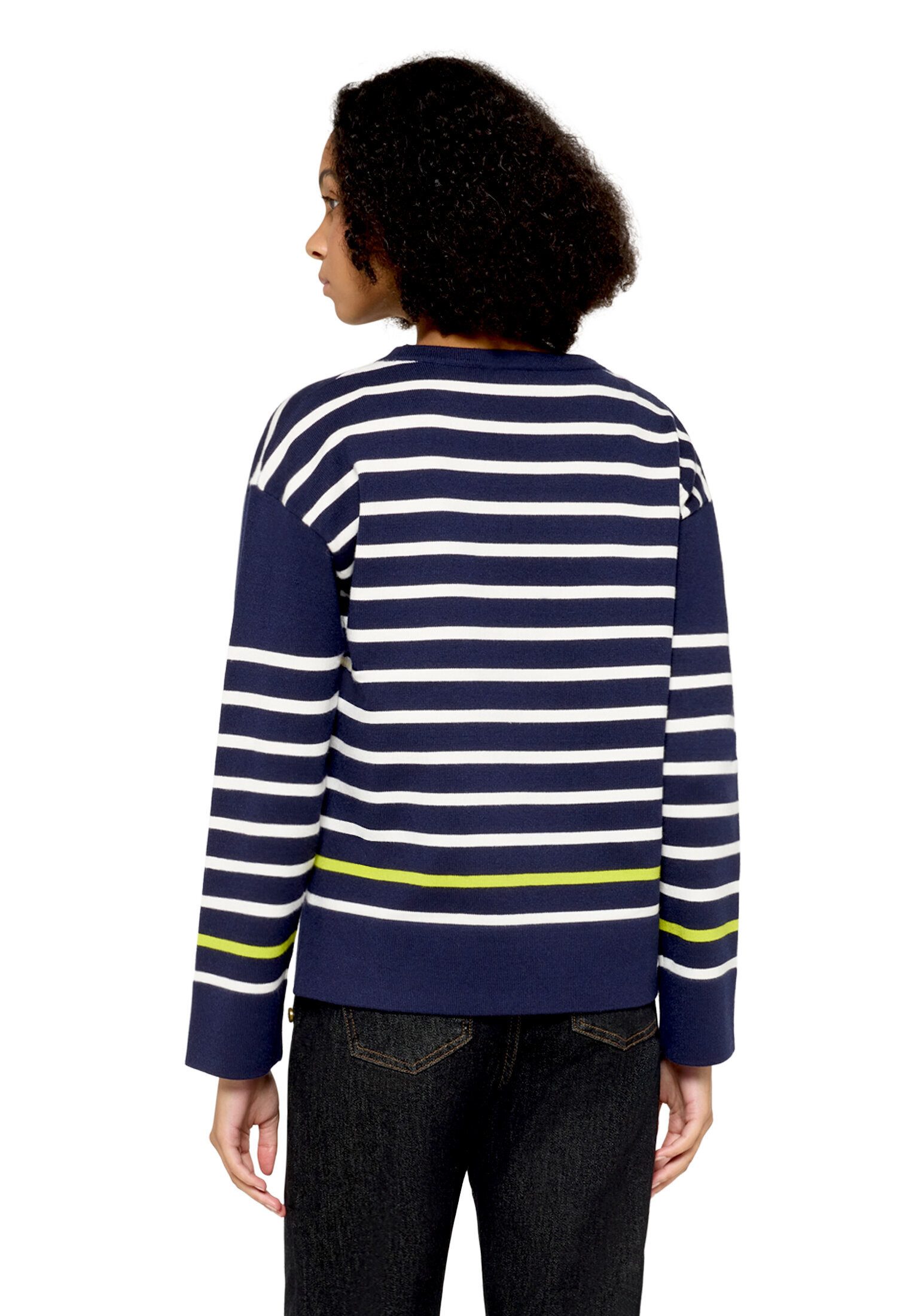 Cartoon Strickpullover Damen mit Rundhalsausschnitt (1-tlg)