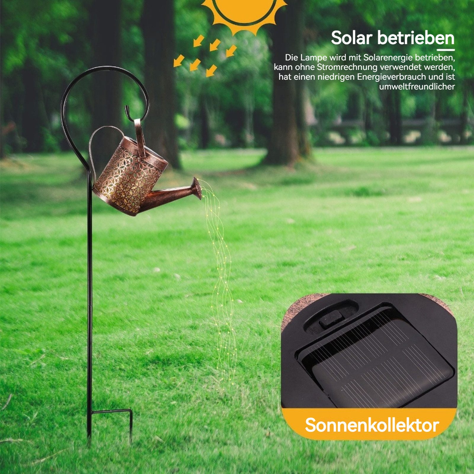 BlingBin LED Solarleuchte Gießkanne Lichter Lichterkette günstig online kaufen
