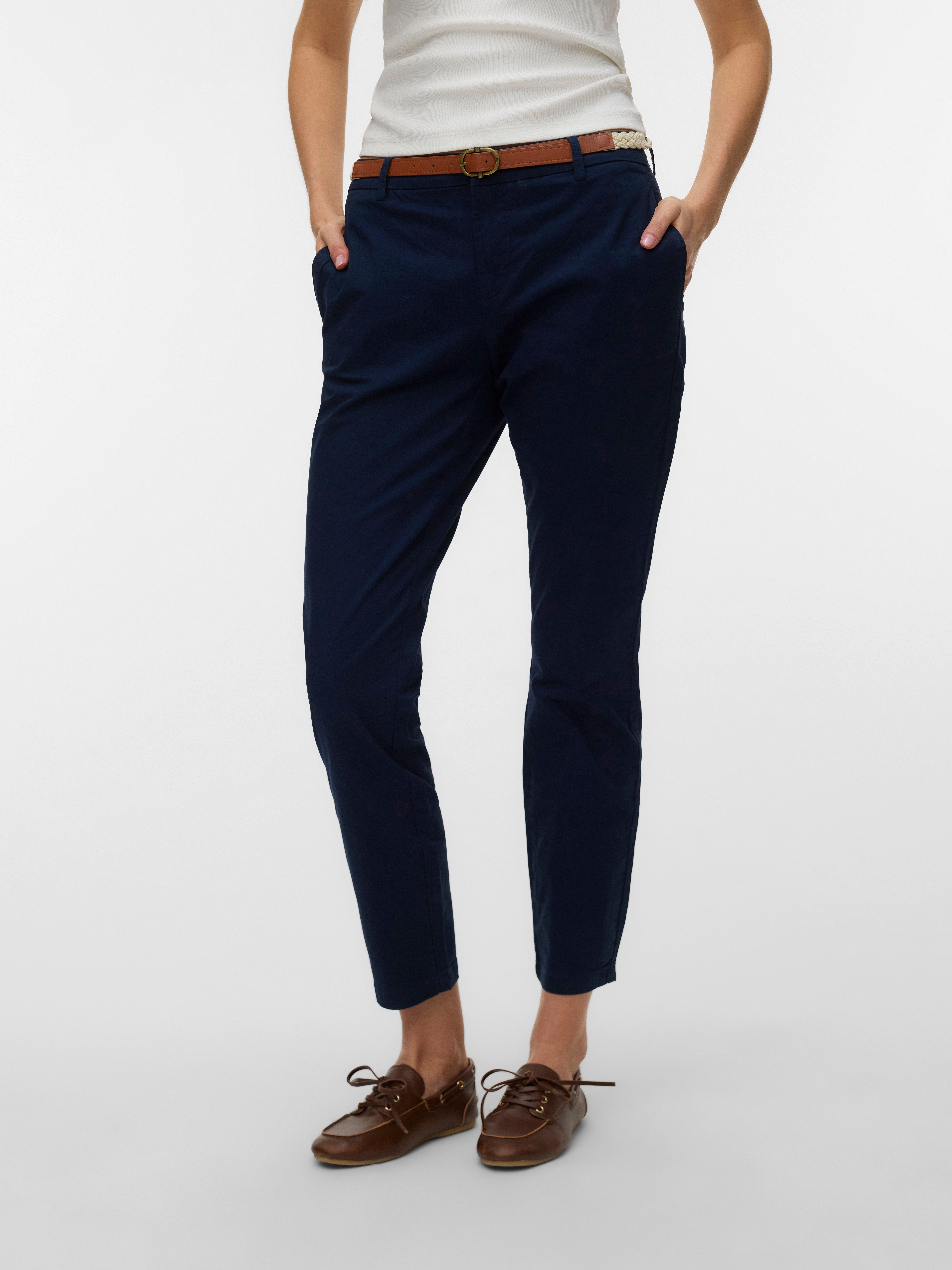 Vero Moda Chinohose VMFIEBY MW TAPERED CHINO PANT Baumwollmischung