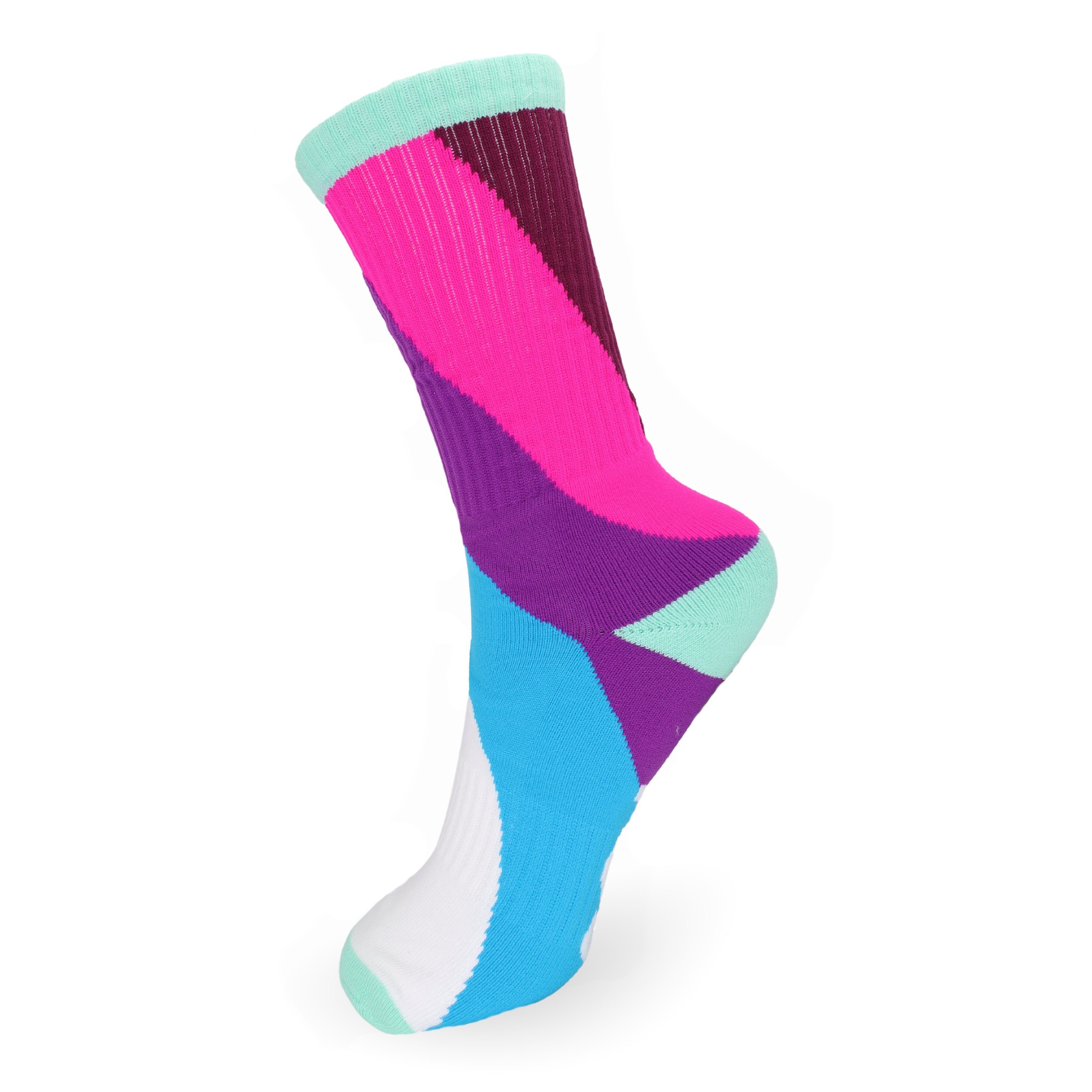 SO.I Freizeitsocken Bunte Socken eingesticktes Herren erhältlich, mit Damen Tennissocken (Größen Lange Paar) Muster für 35-46 & 1 Logo Socken