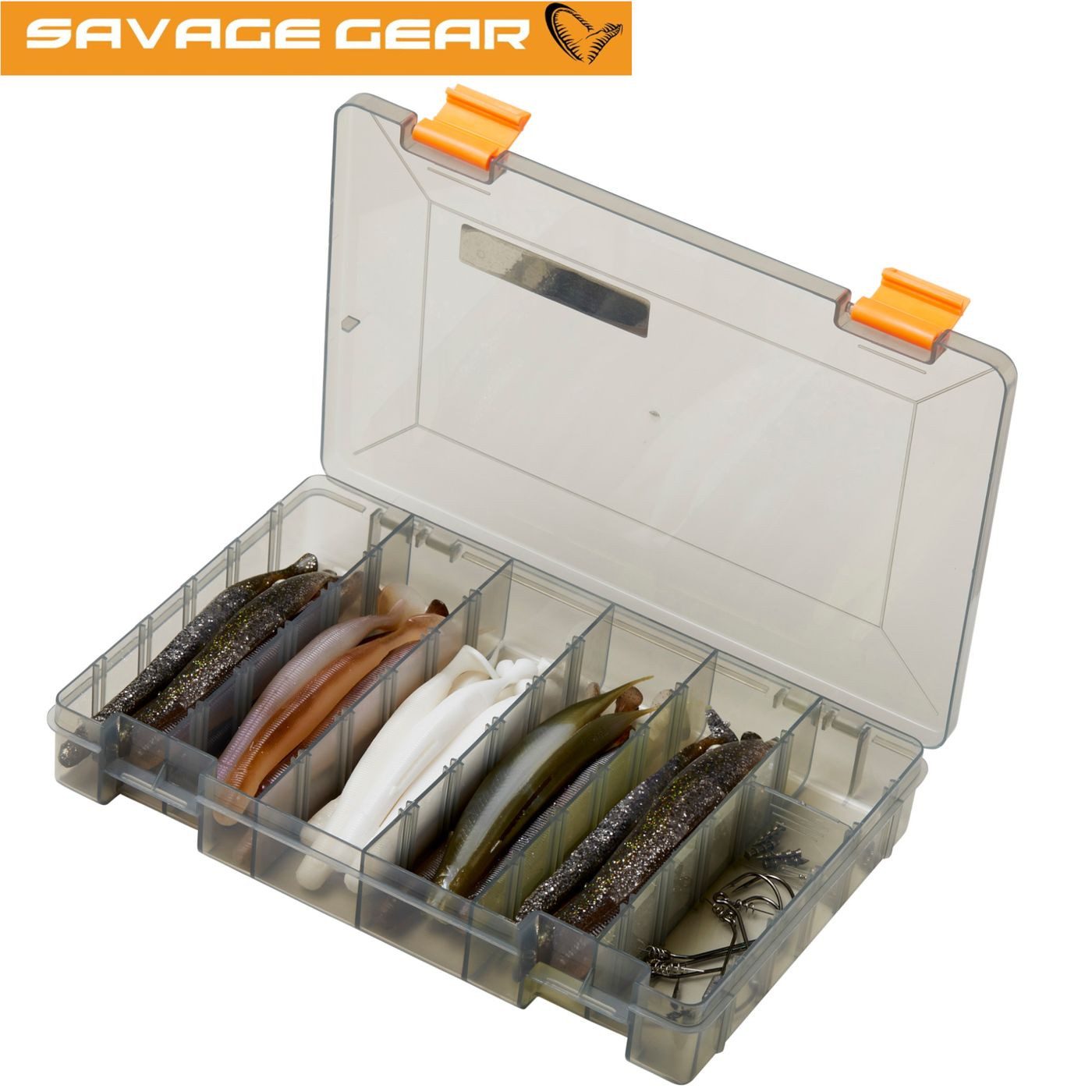 Kunstköder Savage Gear Gravity Stick Kit - 30 Gummifische + Zubehör + Köderbox