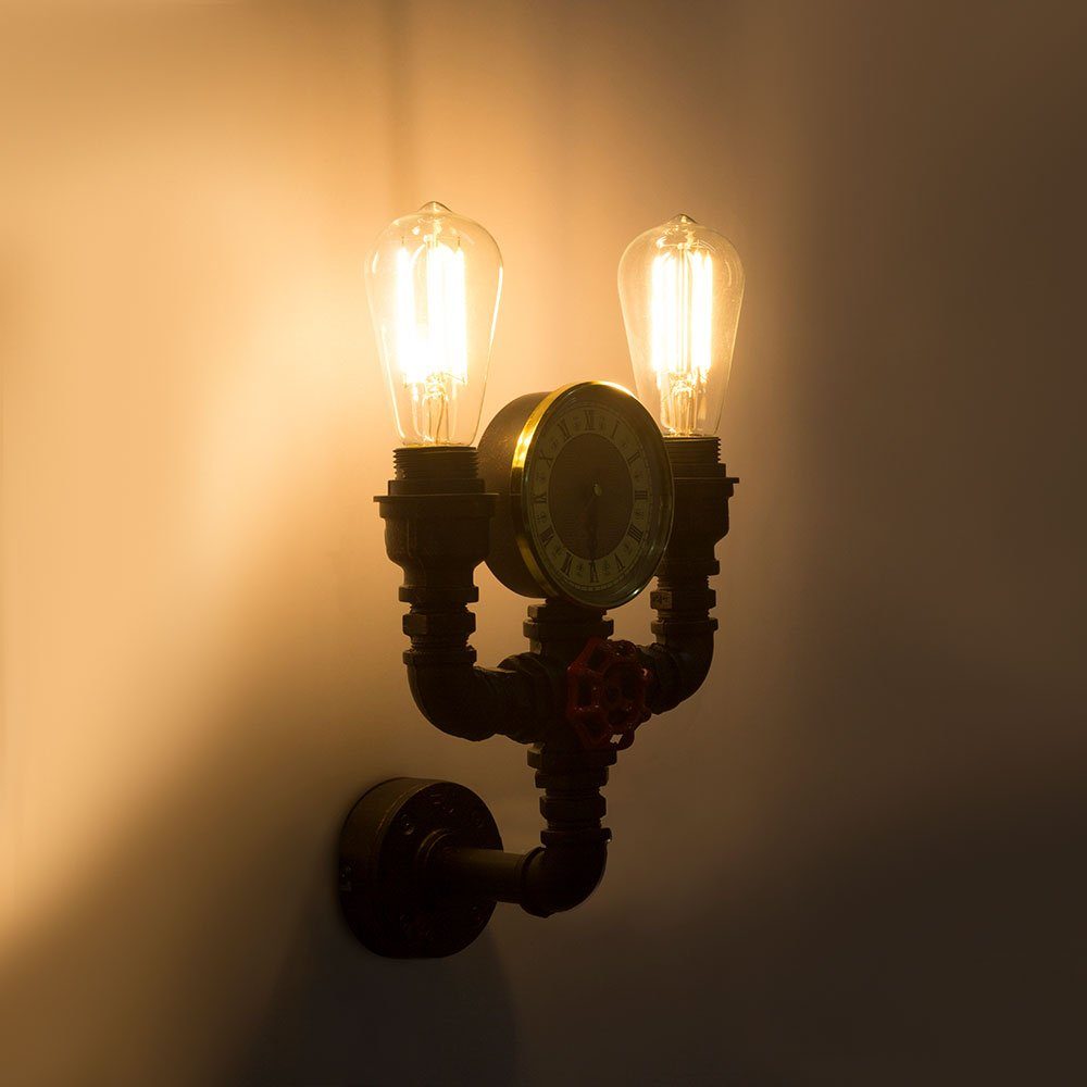Leuchtmittel Rohr Leuchte Quartz Wasser Wandleuchte, Uhr Lampe inklusive, Beleuchtung Strahler Retro nicht Wand Globo
