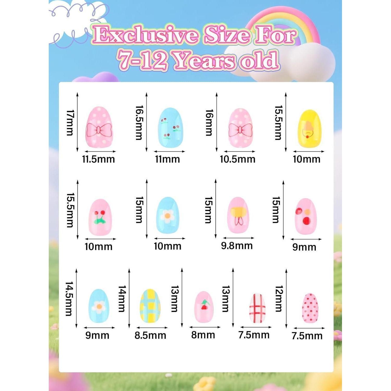 LuxusKollektion Kunstfingernägel Falsche Nägel 26 Mädchen Mandel Kleber Bezaubernd