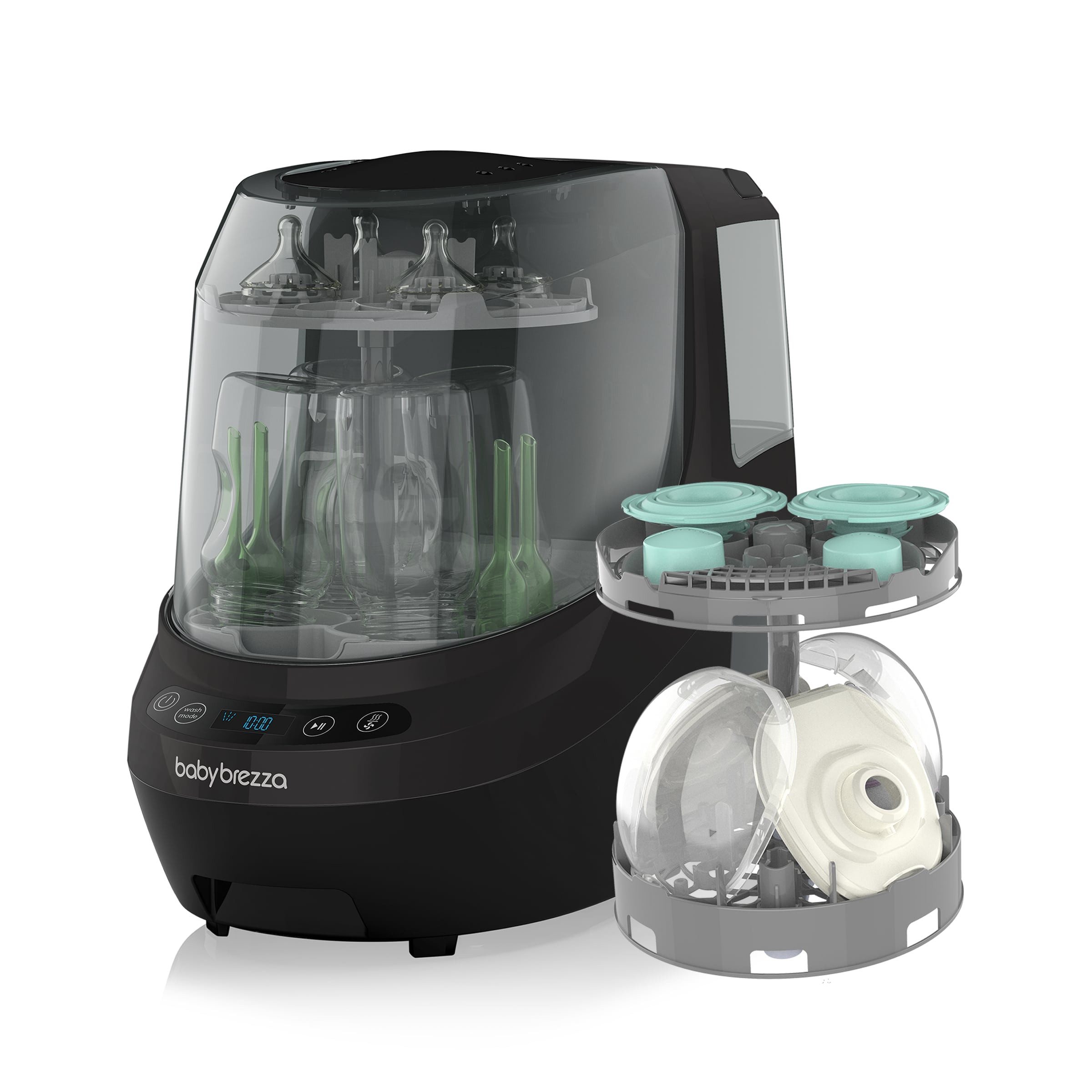 Baby Brezza Dampfsterilisator Automatischer Flaschen- & Milchpumpenreiniger mit HEPA-Filter, Babyflaschenreiniger, Sterilisator und Trockner