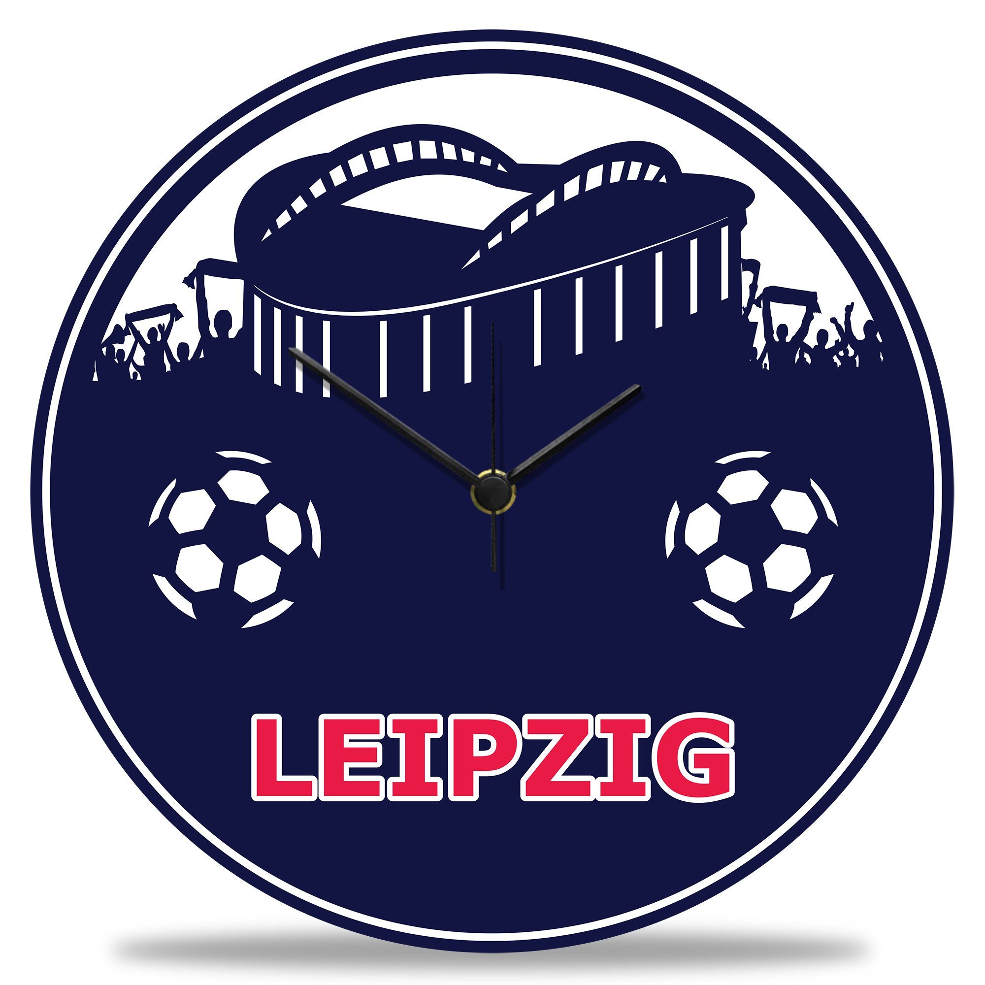 GRAVURZEILE Wanduhr aus Holz Vereinsliebe Leipzig - UV Druck - günstig online kaufen