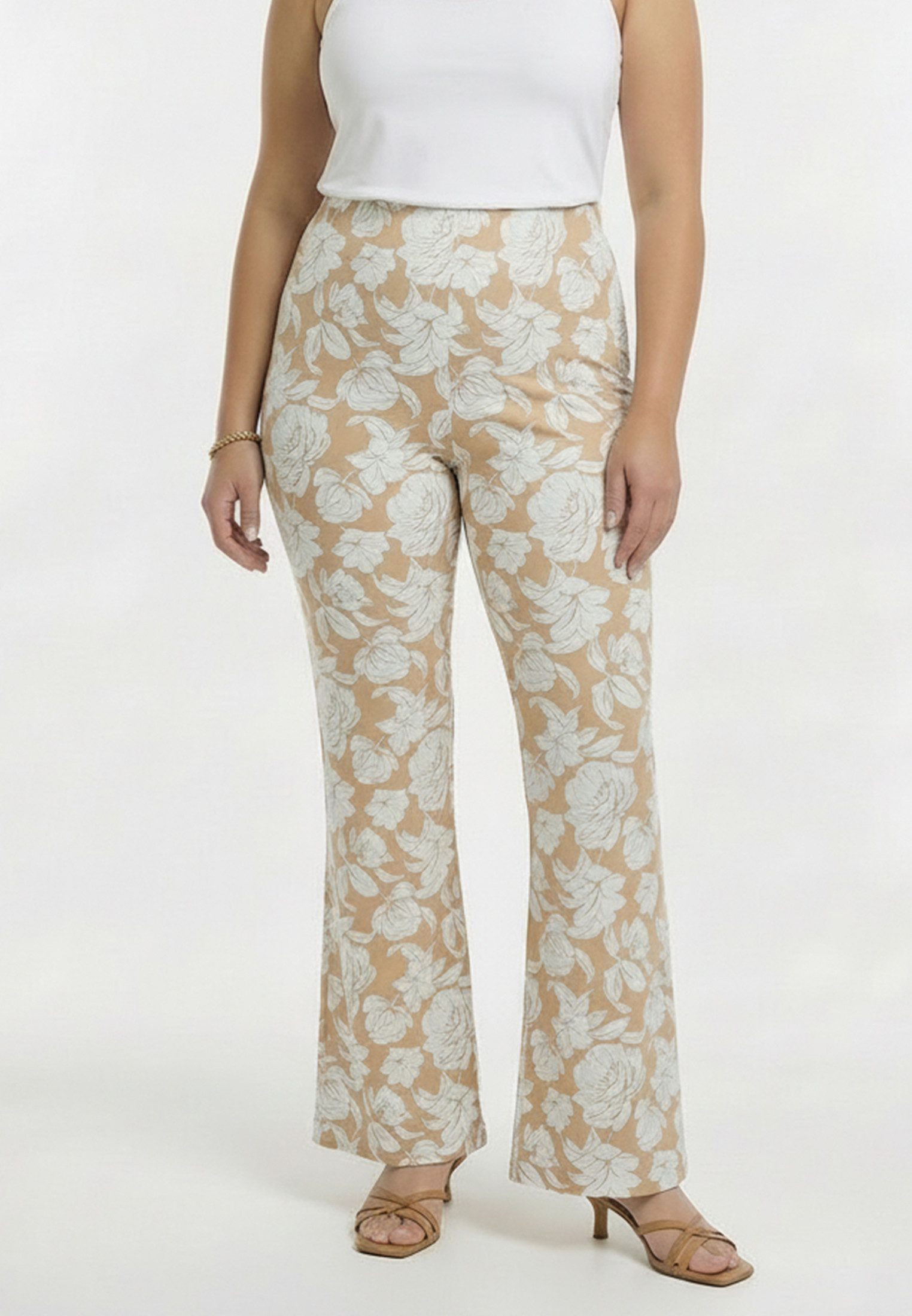 YOEK Bootcuthose Damen Hose mit Druck