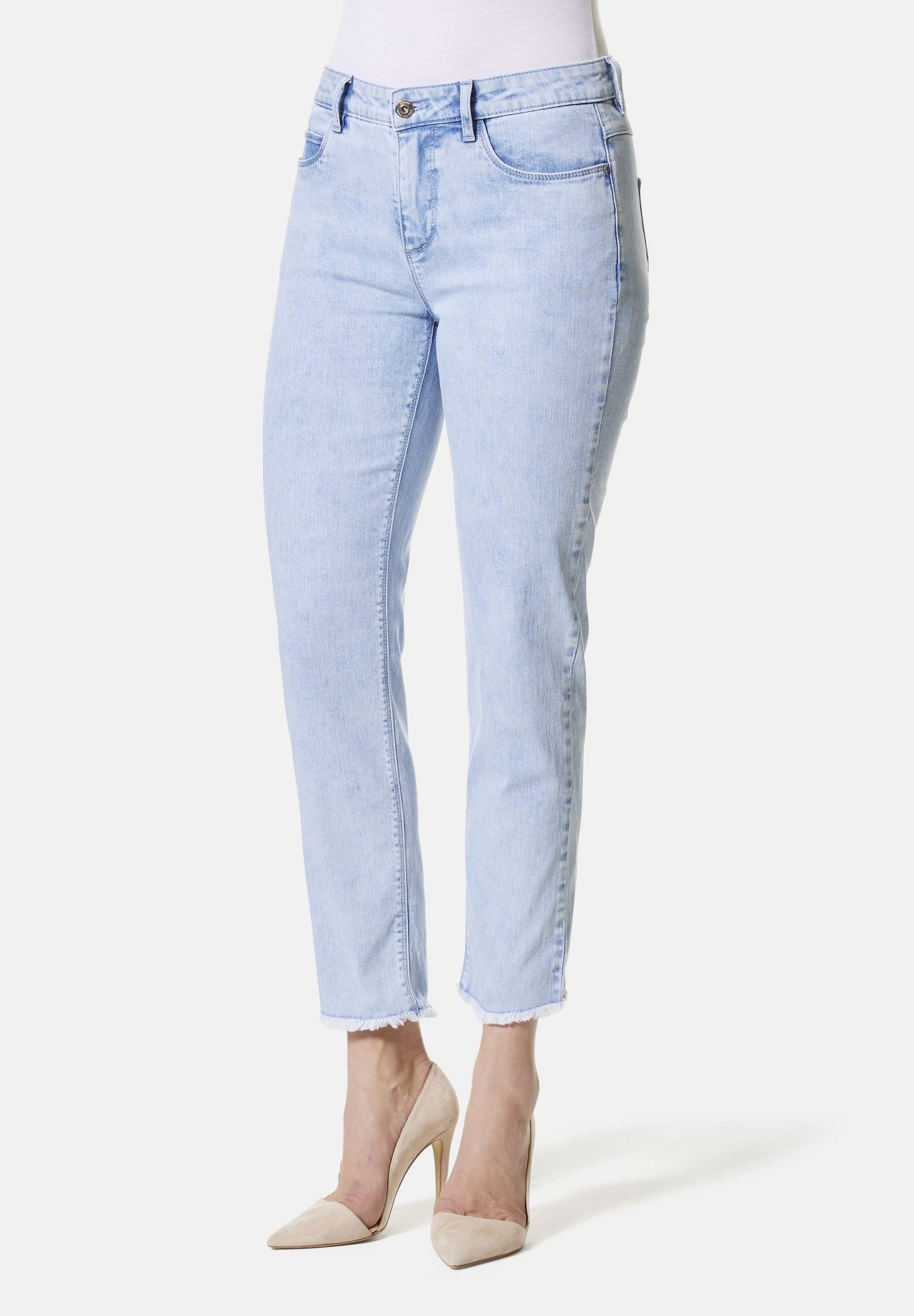 STOOKER WOMEN Straight-Jeans Zermatt Stretch - Straight Fit - Mid Blue Denim