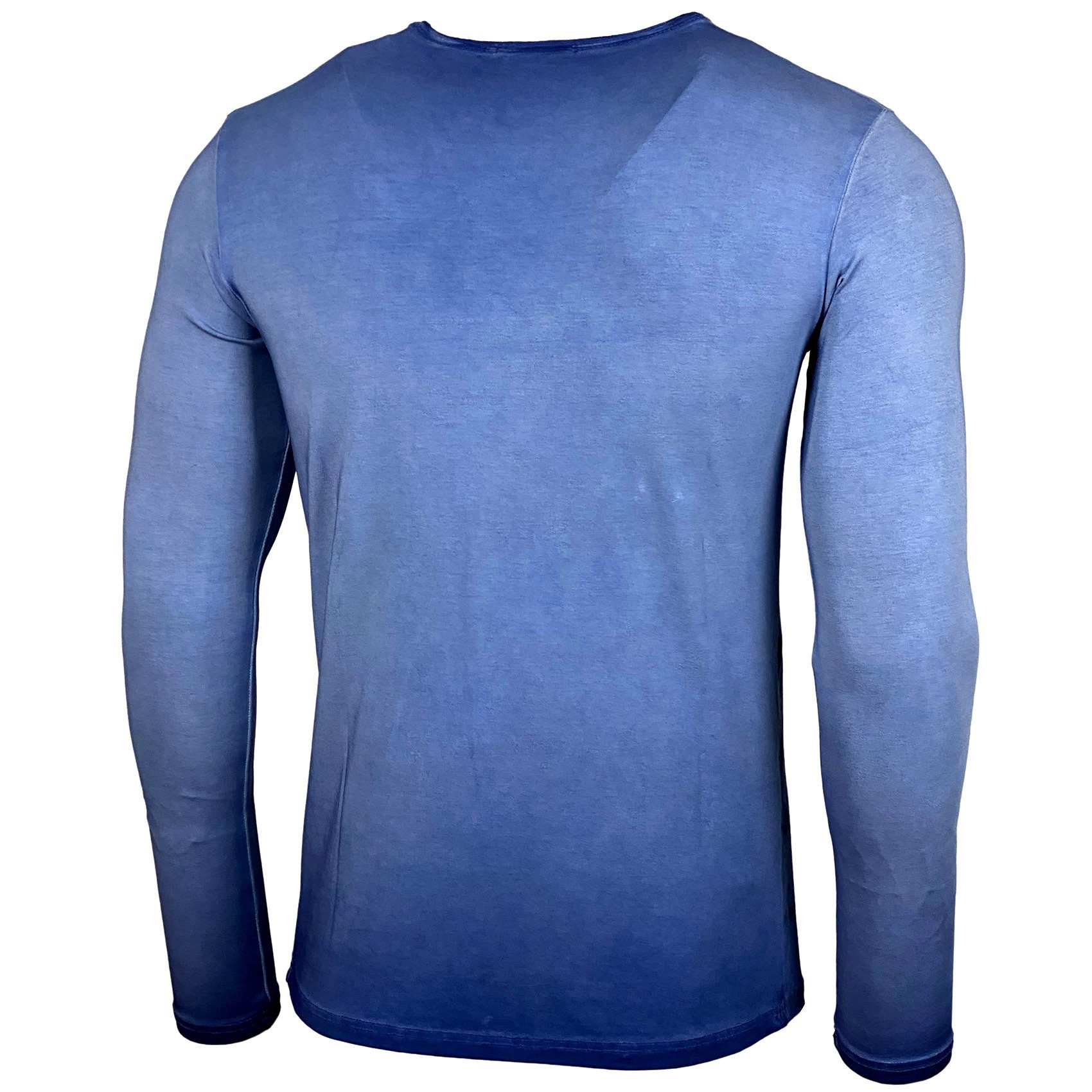 Baxboy Longshirt BAXBOY Herren Rundhals Longsleeve Langarmshirt Aufdruck Washed 709 – Bild 4 von 5