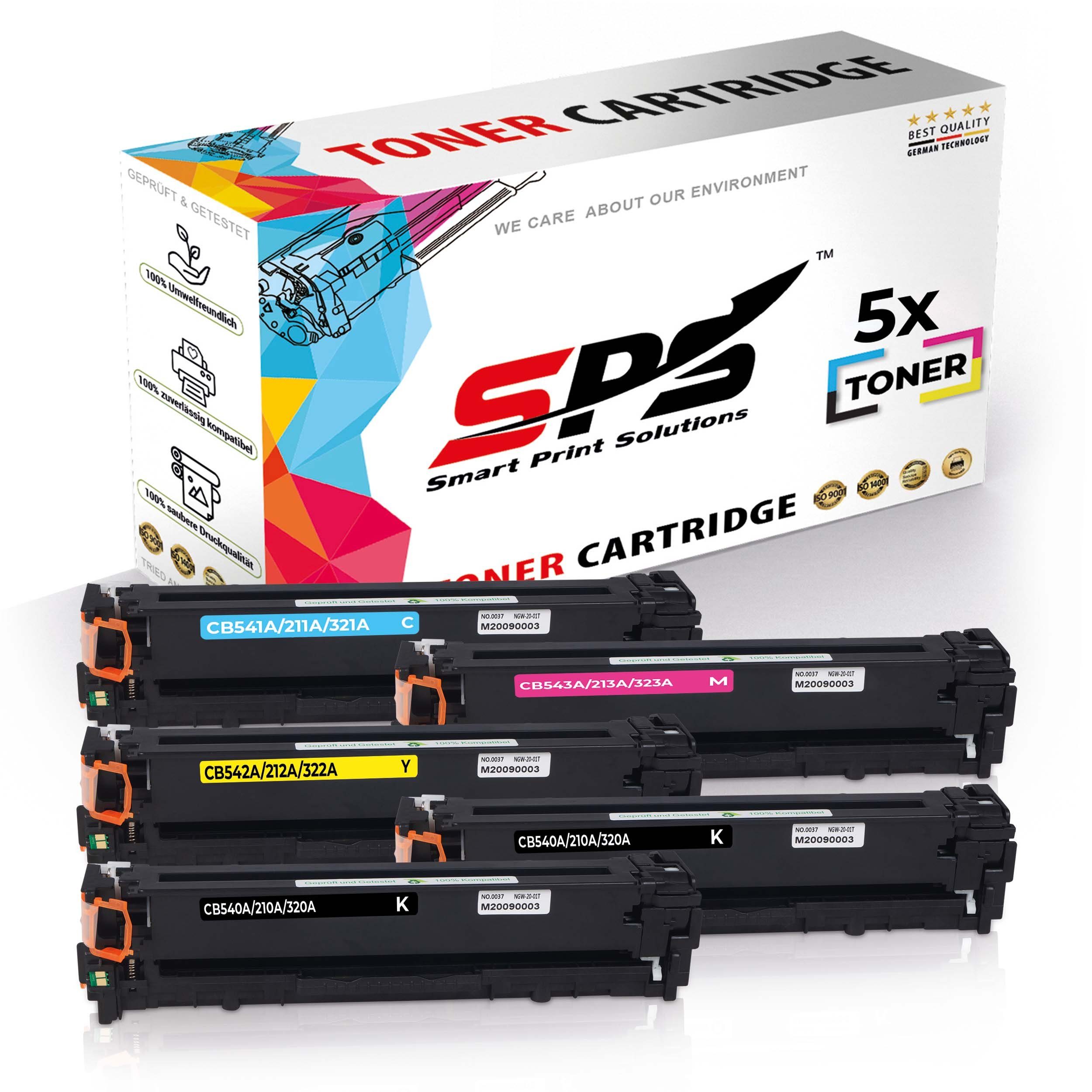 Kompatibel CB540, SPS Tonerkartusche Pack) (5er 125A für CP1515 Laserjet HP Color