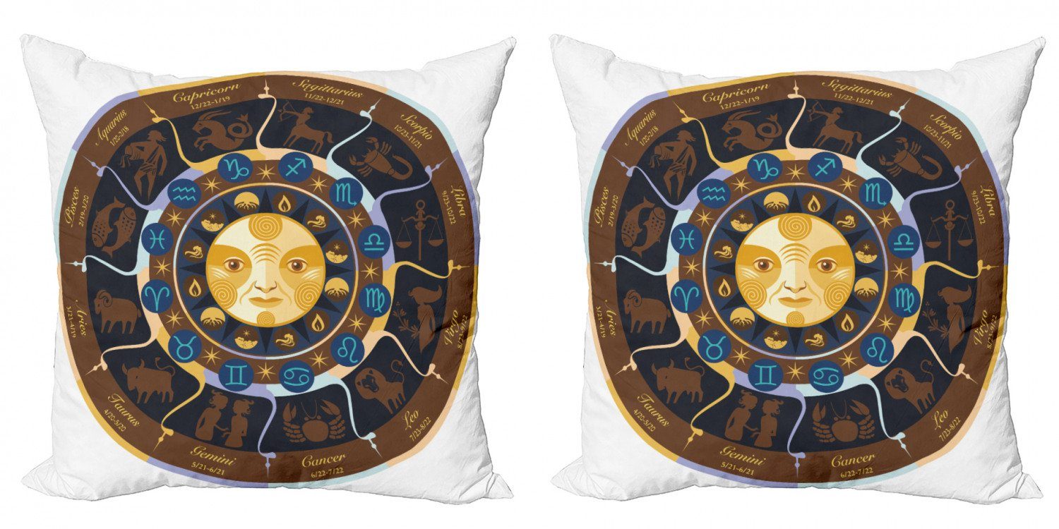 Kissenbezüge Modern Accent Doppelseitiger Digitaldruck, Abakuhaus (2 Stück), Astrologie Widder Stier Zwillinge