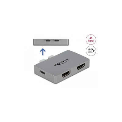 Delock Dual HDMI Adapter mit 4K 60 Hz und PD 3.0 für MacBook Computer-Kabel, USB C, USB
