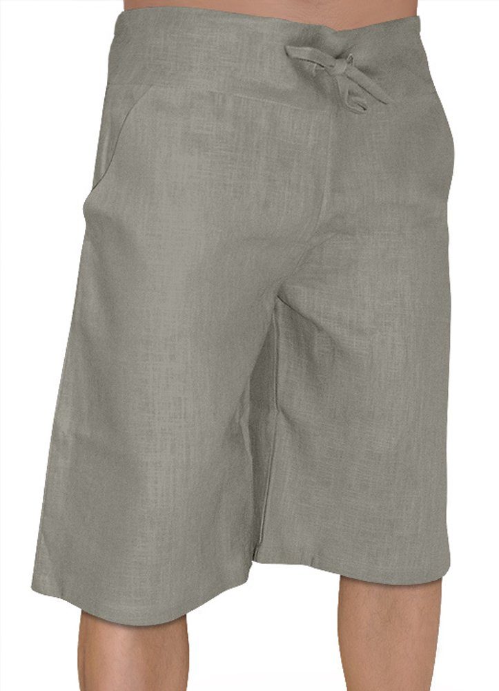 SCHAZAD Leinenhose Bermuda Leinenhose oliv