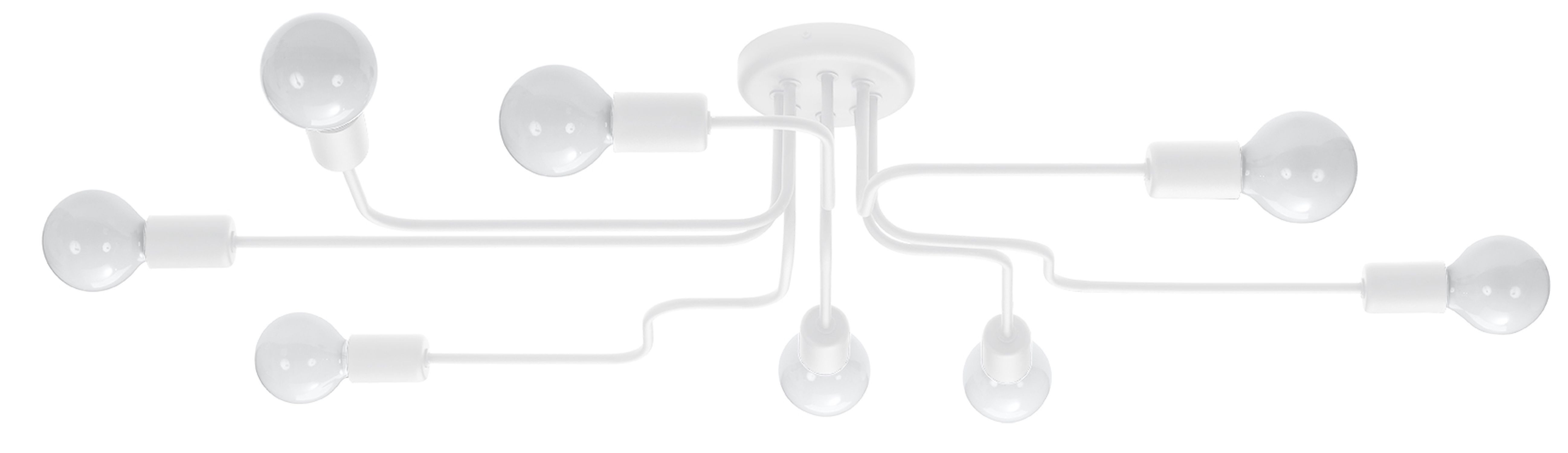 Licht-Erlebnisse Deckenleuchte SKAGEN, ohne Leuchtmittel, Metall E27 Weiß Industrial
