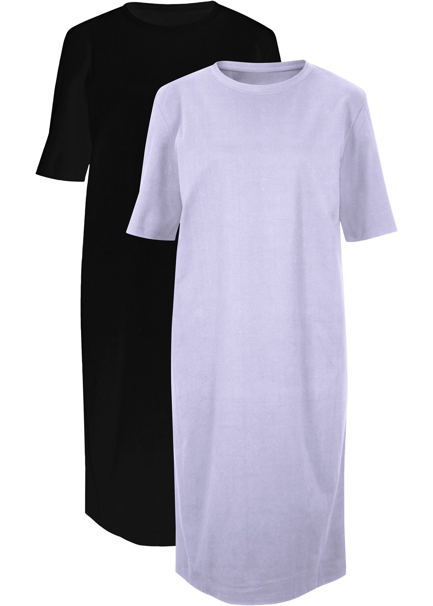 bonprix Shirtkleid (Packung, 2-tlg., 2) im 2er Pack mit Rundhalsausschnitt günstig online kaufen
