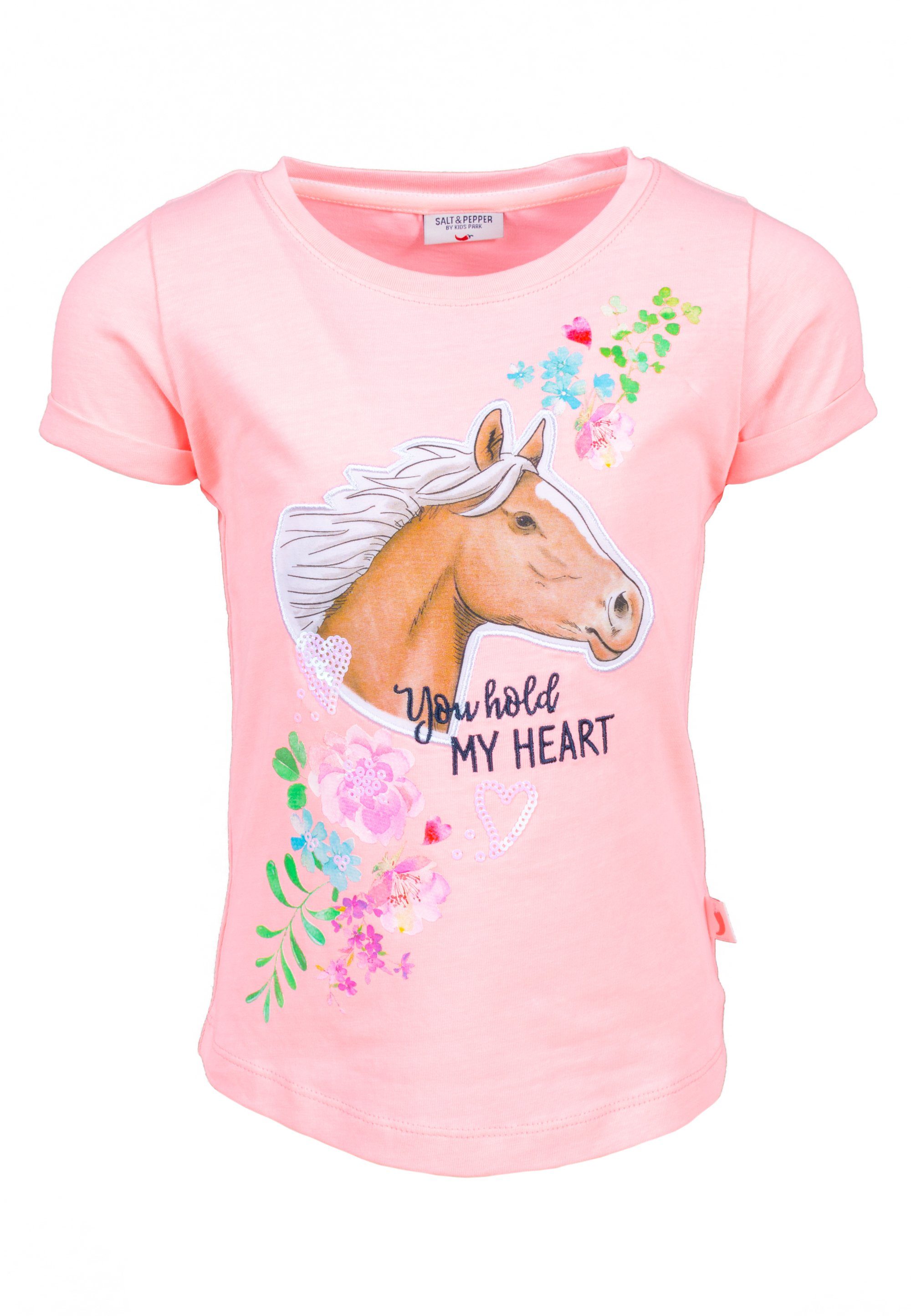 T-Shirt Horse SALT AND Print (1-tlg) S/S EMB PEPPER Seq.