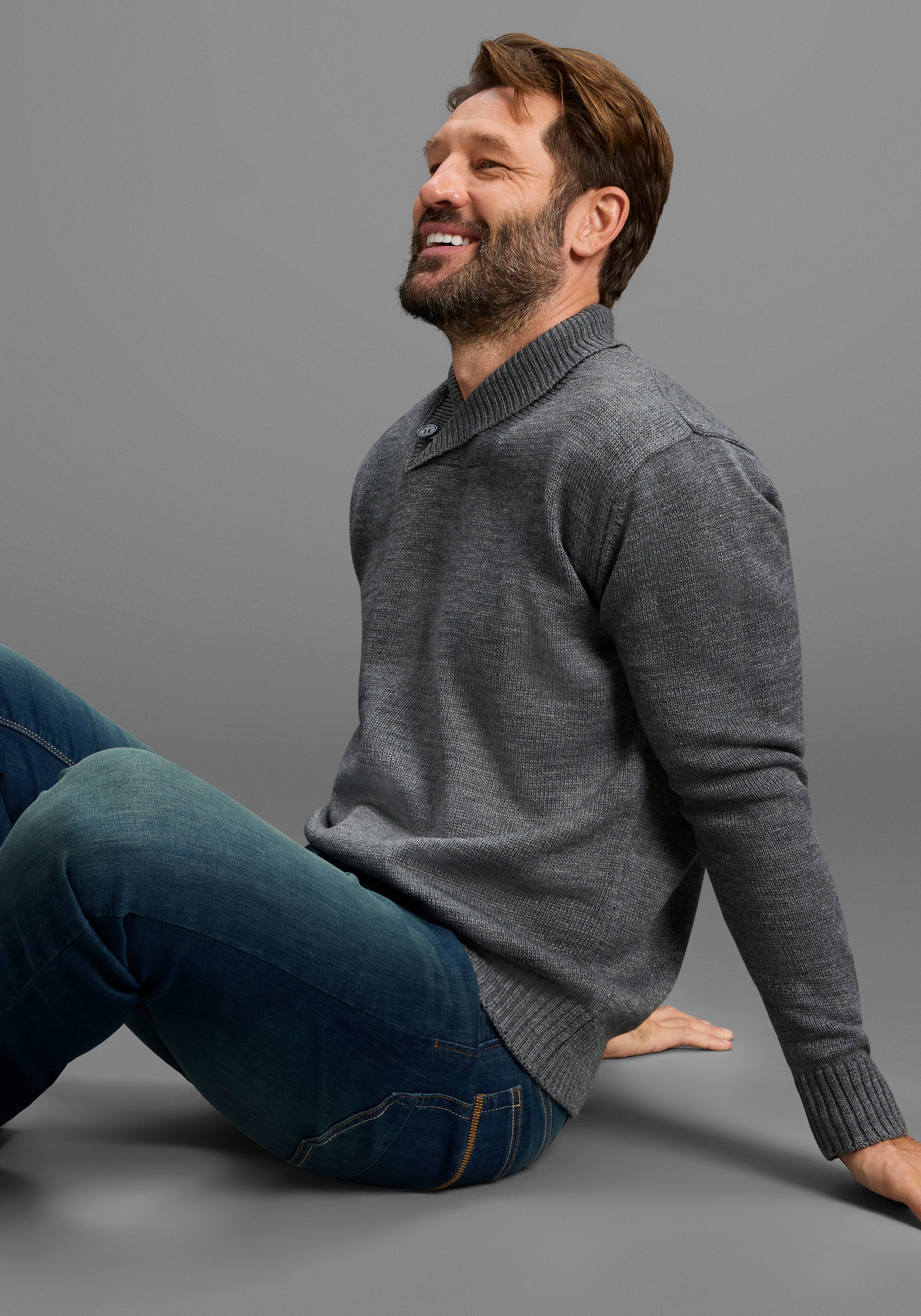 DELMAO Schalkragenpullover Neue Kollektion! Ideal für die Überganszeit aus günstig online kaufen