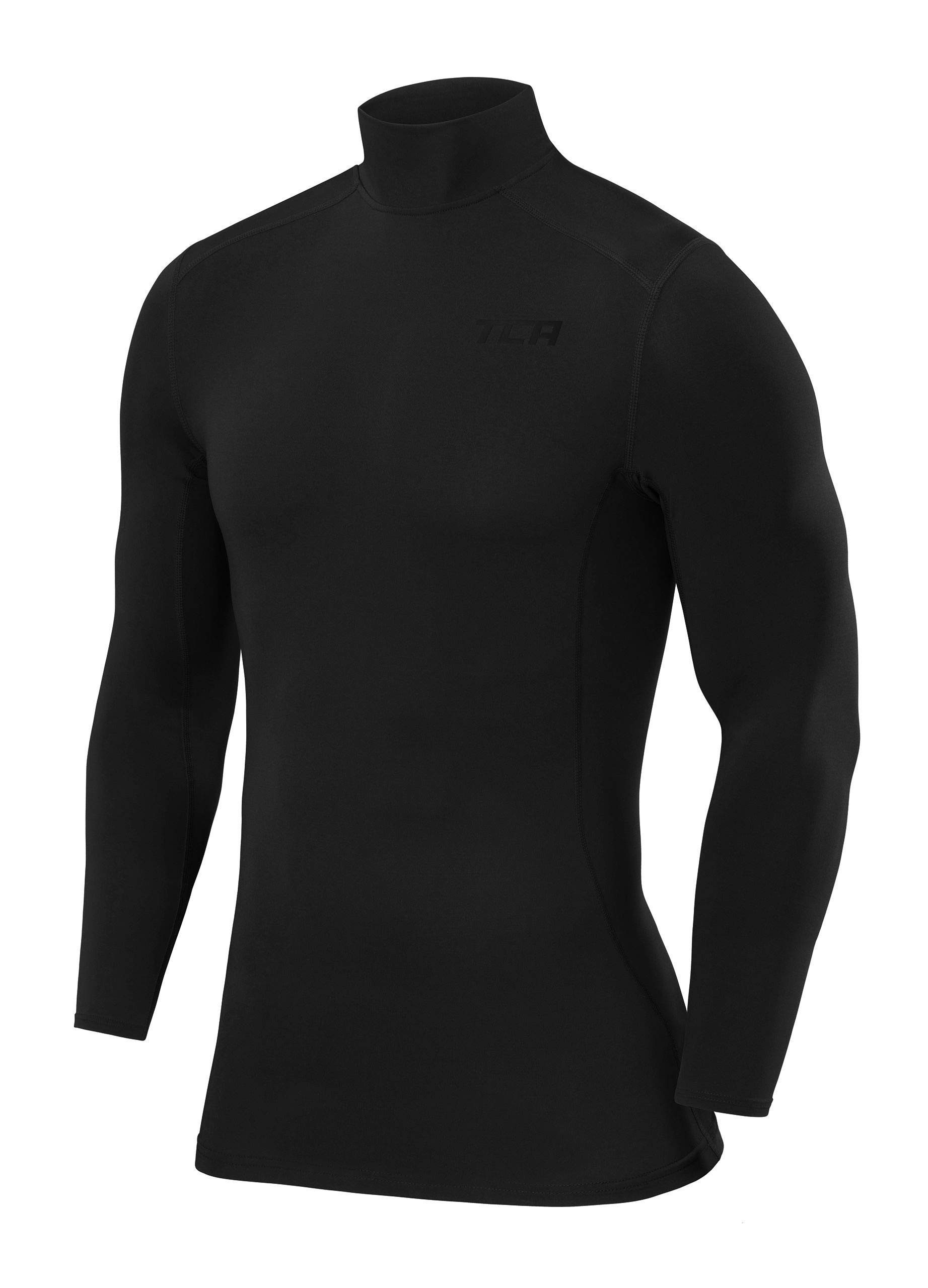 Funktionsshirt TCA Herren Kompression Langarm Thermo Oberteil - Schwarz
