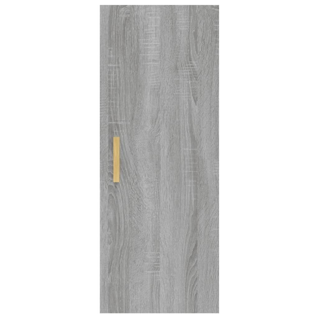 Wandregal furnicato 34,5x34x90 Wandschrank Holzwerkstoff Sonoma Grau cm