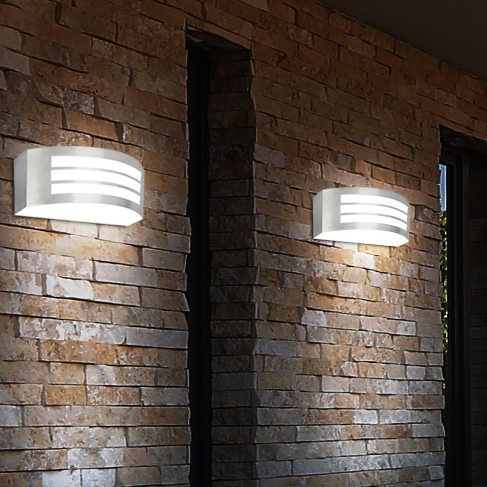 Farbwechsel, Lampe Wand Fassaden etc-shop Lampe Strahler Warmweiß, inklusive, Leuchtmittel Außen-Wandleuchte, Außen Fernbedienung ALU