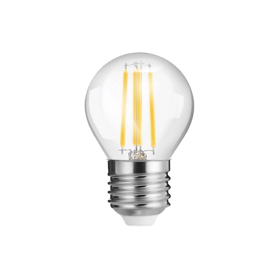 V-TAC LED-Leuchtmittel 4W E27 Mini LED Filament Leuchtmittel Birne Leuchte, 1 St., Neutralweiß, Form G45, 430 Lumen, Eck klar Glas, E27 Edison Gewinde