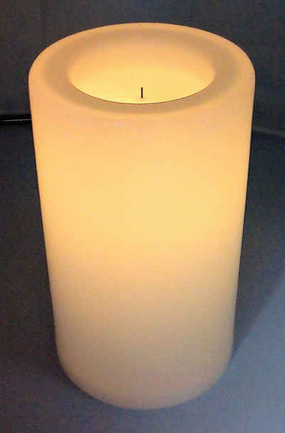 1a-Handelsagentur LED Dekolicht »LED Outdoor-Kerze 16x20cm warmweiß mit Flackerlicht Weihnachtskerze Tischdeko«