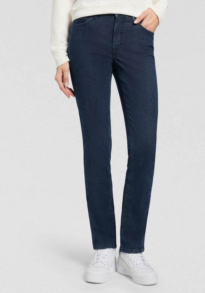 MAC Straight-Jeans MACMELANIE Sportives Naht-Detail am Tascheneingriff