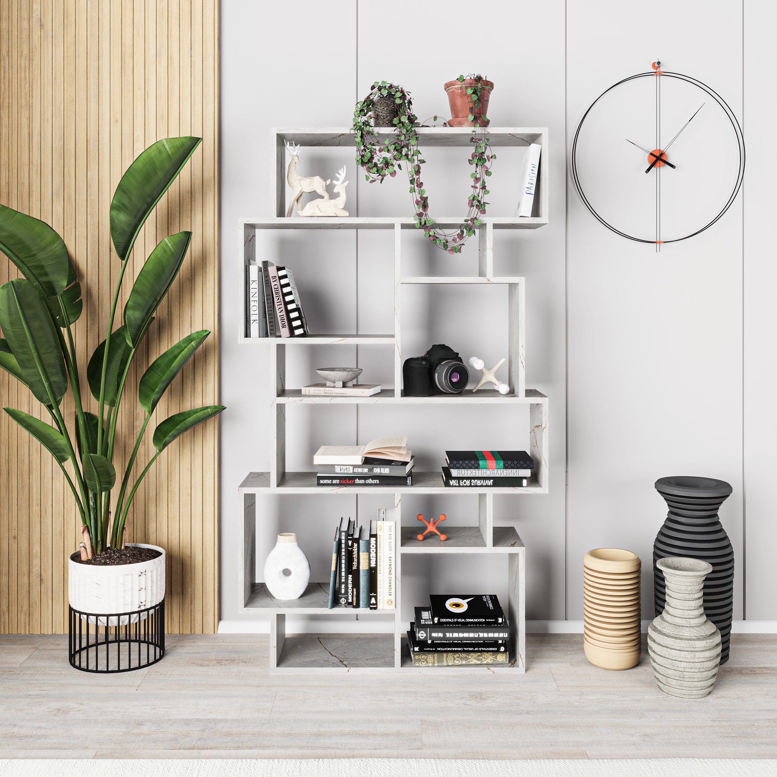 Decortie Bücherregal Karmato, Modernes Bücherregal Display Unit, 96 x 25,5 günstig online kaufen