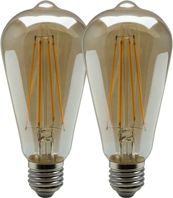 HEITRONIC »Vintage Filament« LED-Filament, E27, 2 Stück, Extra-Warmweiß, LED-Lampe, LED-Glühlampe, Vintage, extra warmweißes und gemütliches Licht-Otto