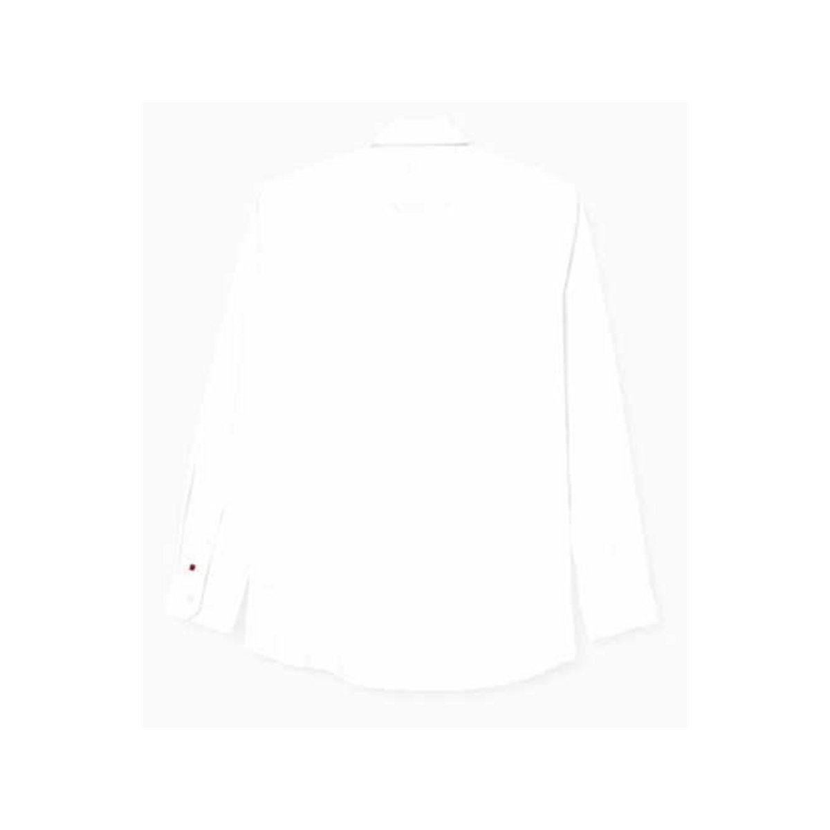 Hatico Langarmhemd weiß comfort fit (1-tlg) weiss