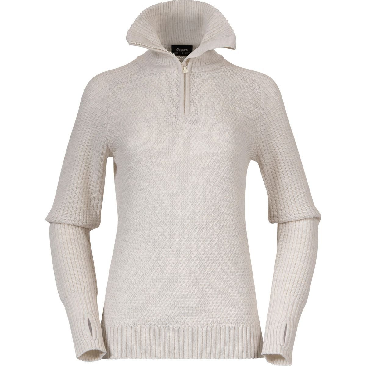Bergans Fleecejacke Ulriken Jumper Women Vielseitiger Damenpullover aus 100 % Merinowolle mit hohem Kragen und