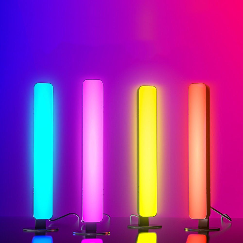 Farben mit 1/2er,LED 16 RGB Stripe Lightbar, Deko LED-Lichtleiste Schlüssel 24 LED LED-Streifen MUPOO Dimmbare synch,Fernbedienung,Gaming Musik