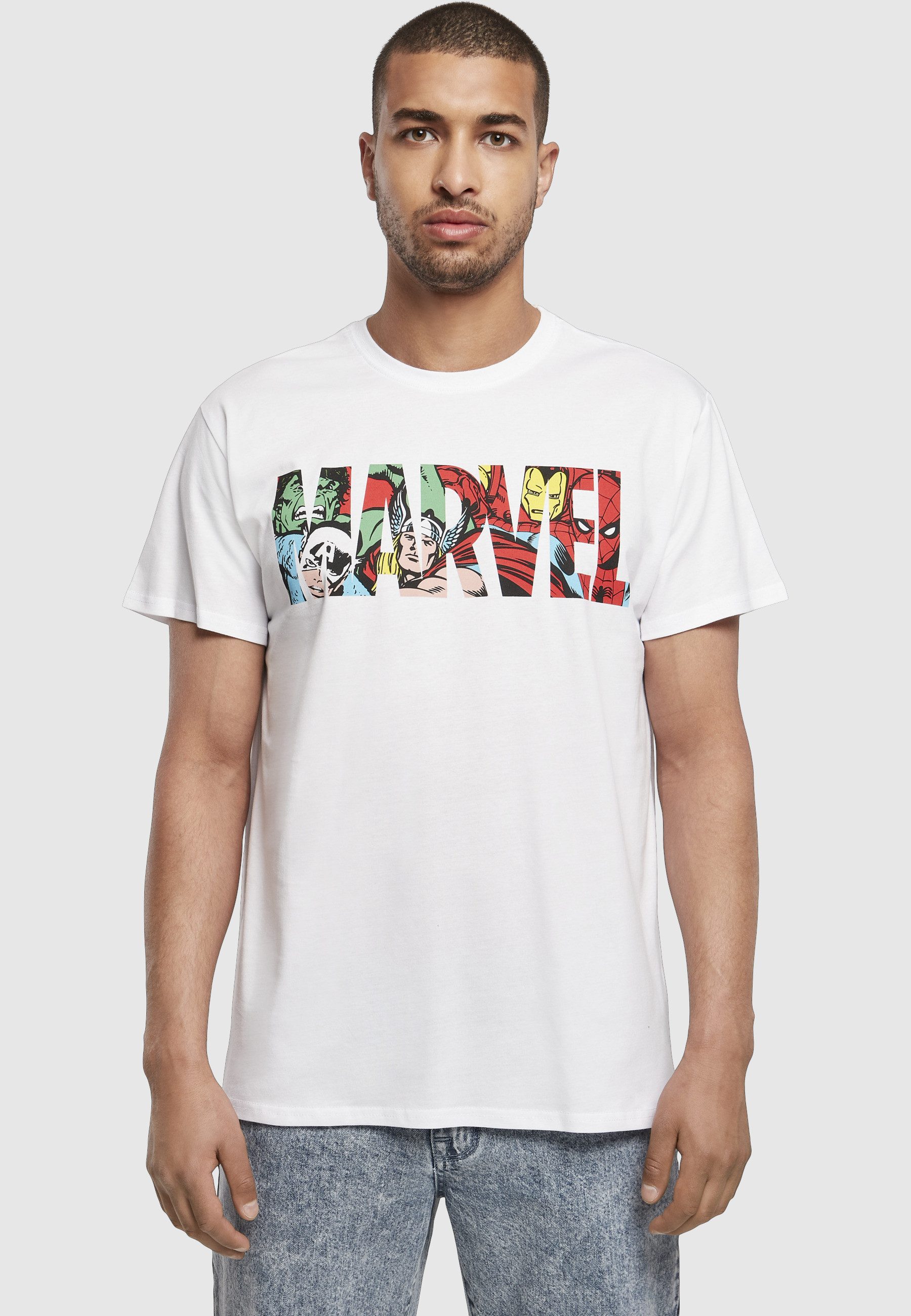 Merchcode T-Shirt Merchcode Herren Marvel Logo Character Tee (1-tlg)