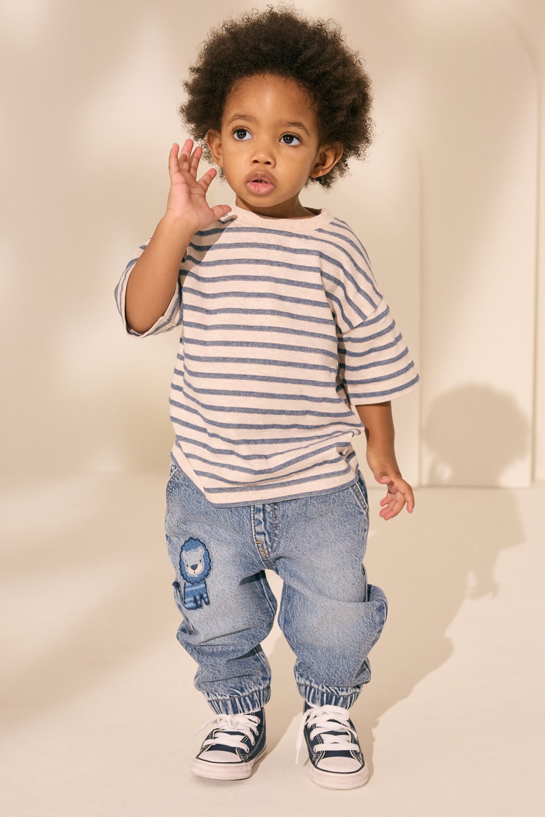 Next Pull-on Jeans Pull-on jeans with cuffs made of 100% cotton (1-piece)