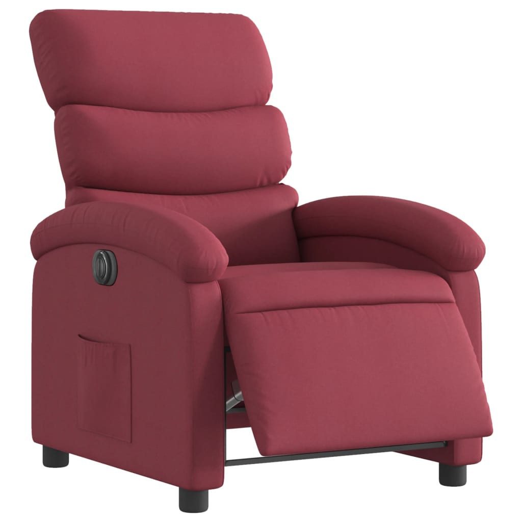 vidaXL Sessel Relaxsessel Elektrisch Weinrot Stoff günstig online kaufen