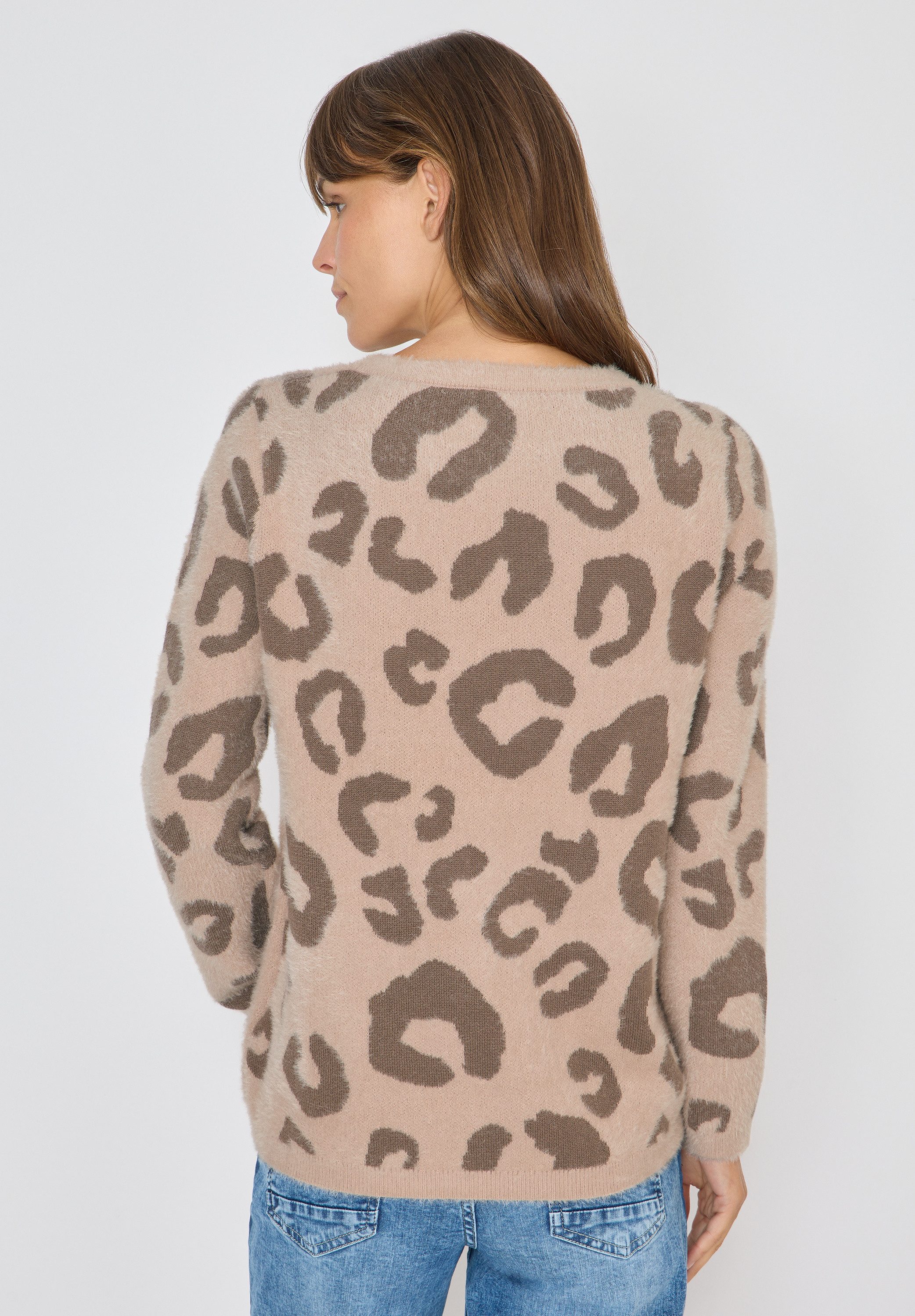 CECIL Strickpullover mit Leomuster günstig online kaufen