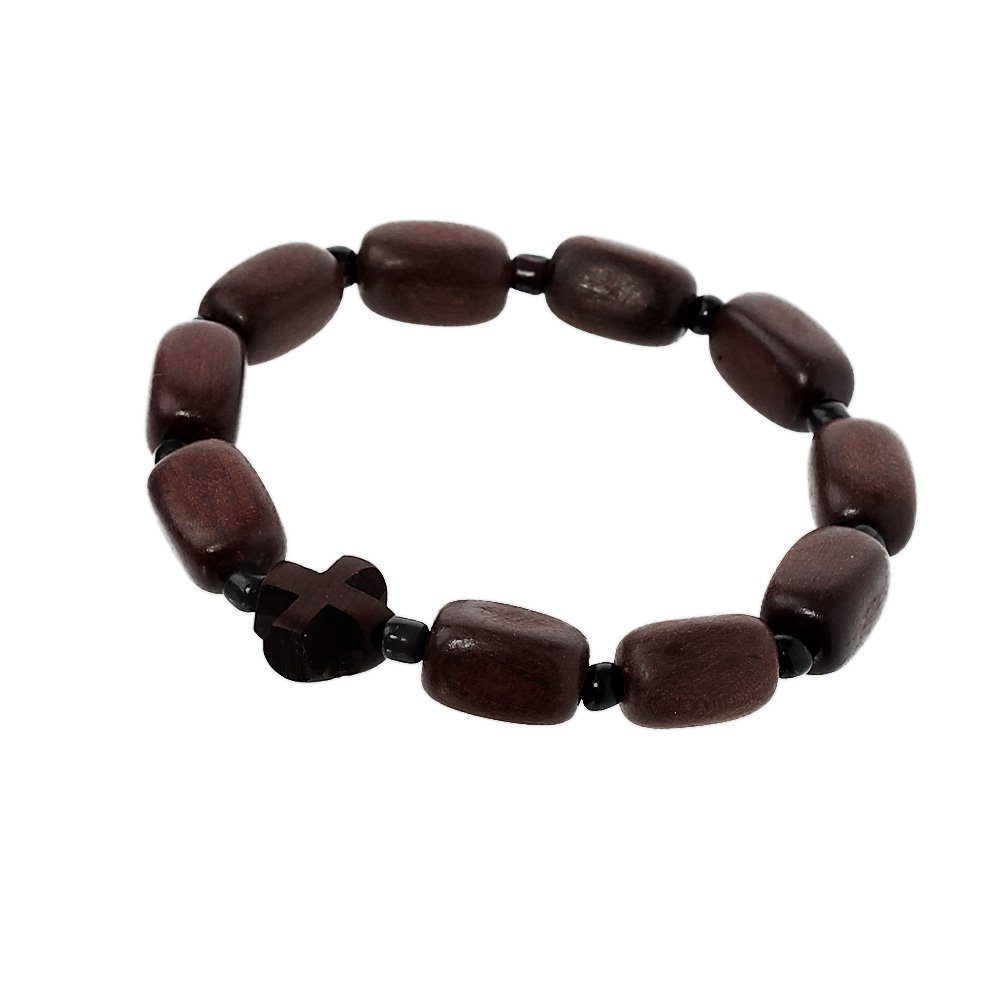 Armkette Rosenkranz - Armband, Buchsbaum 10 Glieder Handarb