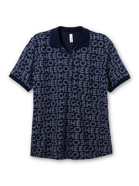 Sheego T-Shirt Große Größen mit Alloverdruck, aus Waffelpiqué