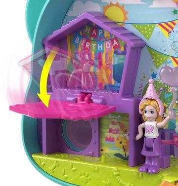 Polly Pocket Spielwelt Hunde-Party Schatulle, mit 2 Puppen und Zubehör