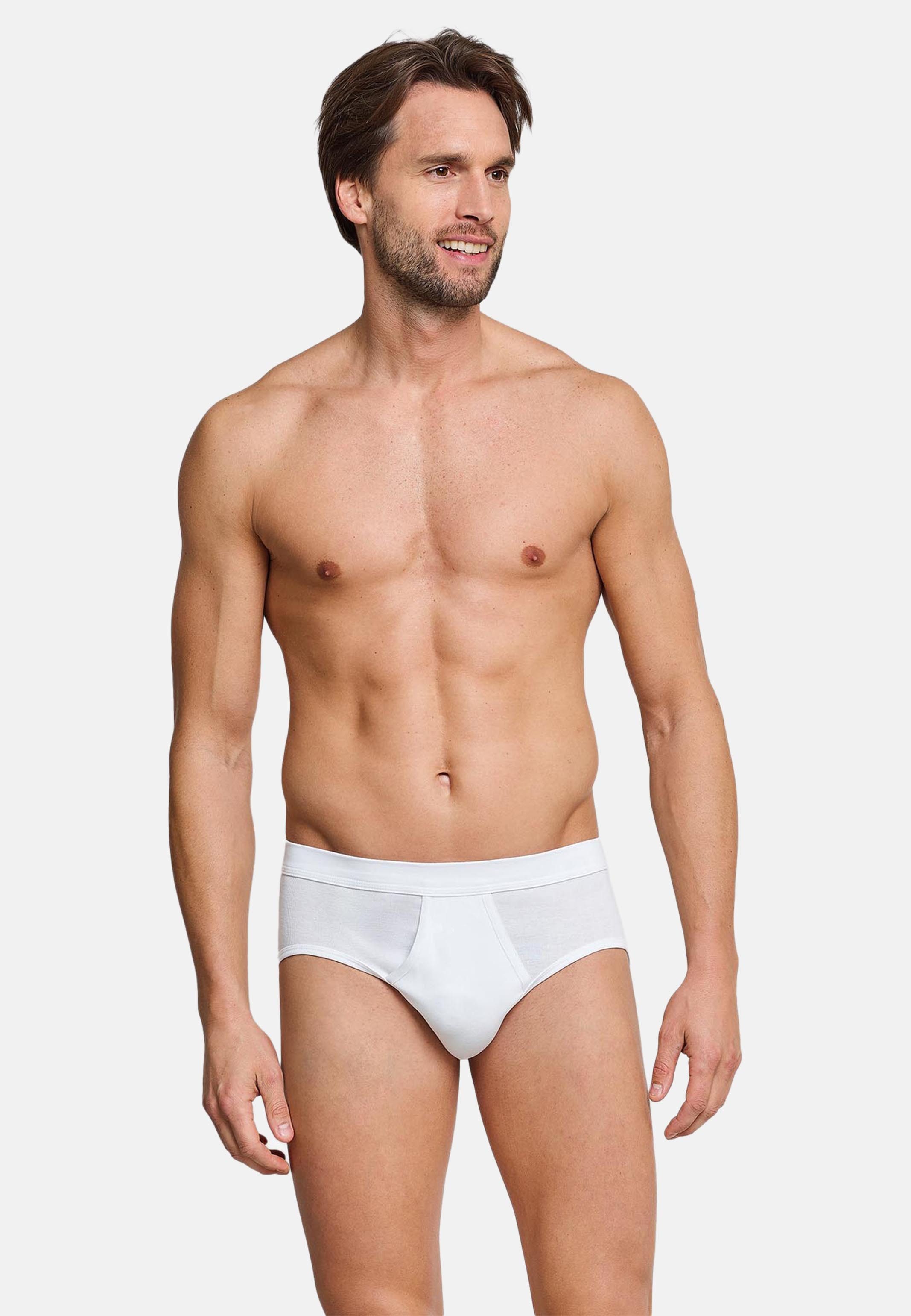 Schiesser Slip 4er Pack Cotton Essentials Feinripp (Spar-Set, 4-St) Slip / Unterhose - Baumwolle - mit Eingriff - Strapazierfähig