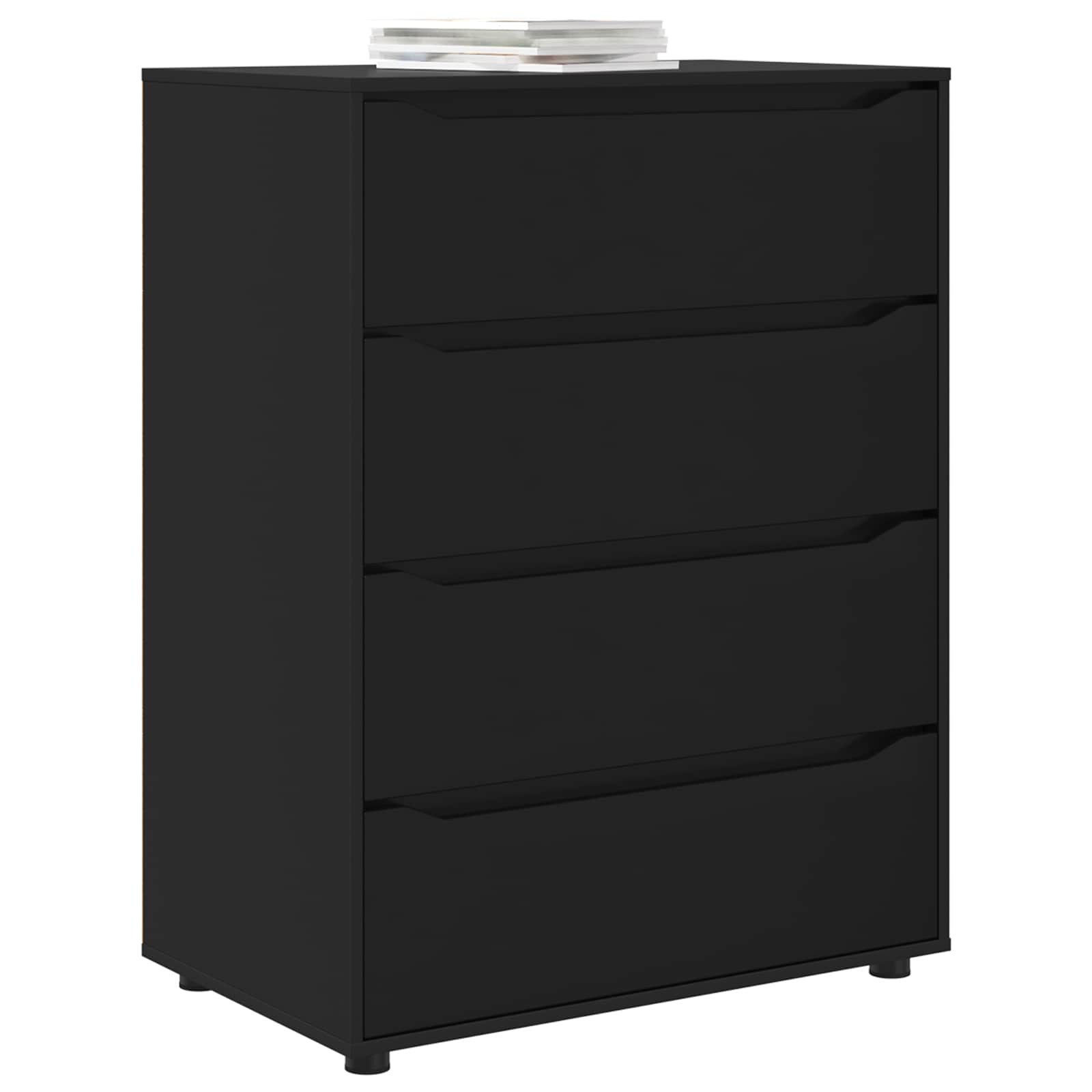 vidaXL Schranksystem Stauraumschränke 80 x 48 x 105 cm Holzwerkstoff Schwarz (1-St)