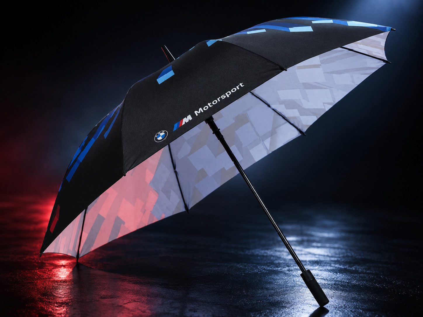 BMW Stockregenschirm BMW Motorsport Stockschirm Regenschirm Automatiköffnung Fiberglas