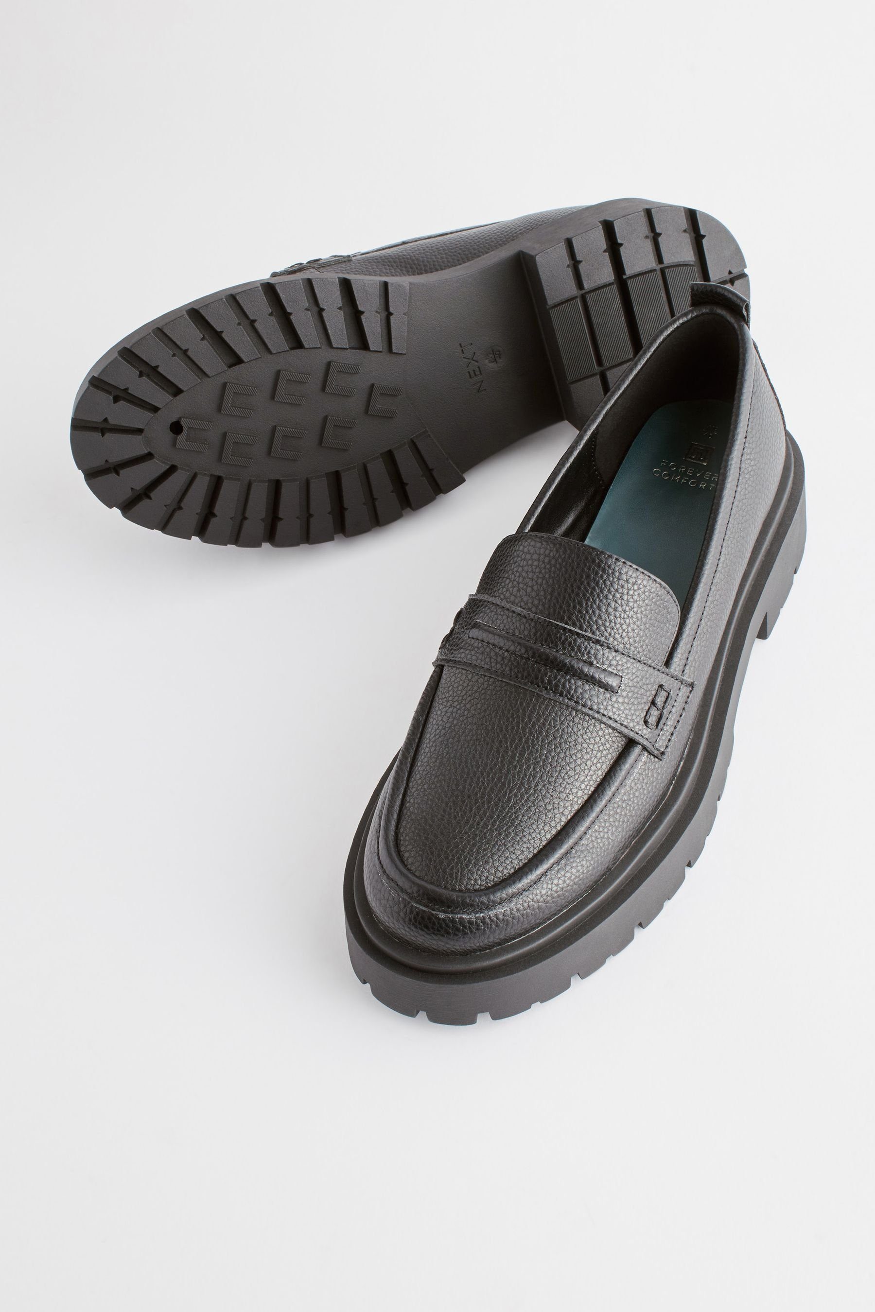 Loafer Loafer Next Comfort® Black Forever (1-tlg) dicker Sohle mit