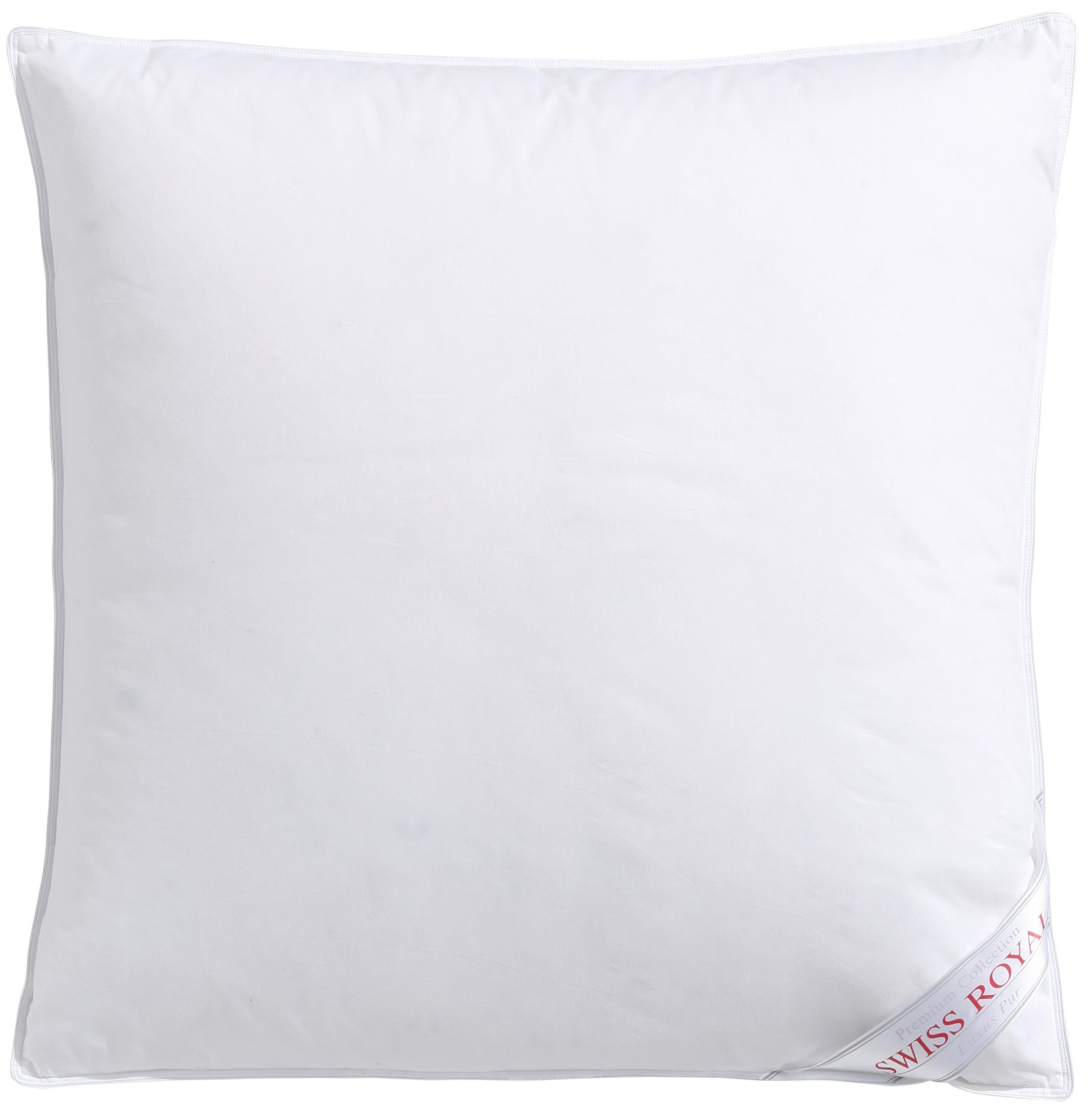 Haeussling 3-Kammer-Kopfkissen Swiss Royal, Kissen made in Germany, Füllung: Außenkammer mit 90% Daunen, 10% Federn, Bezug: 100% Baumwolle, Bauchschläfer, Rückenschläfer, Seitenschläfer, 3-Kammer-Kopfkissen, Kopfkissen 40x80 cm, 80x80 cm, Made in Germany