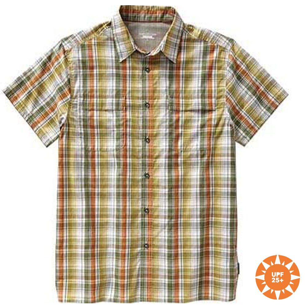 ROYAL ROBBINS T-Shirt Royal Robbins - Herren Hemd Playa Plaid S/S, Lichen orange grün | T-Shirts