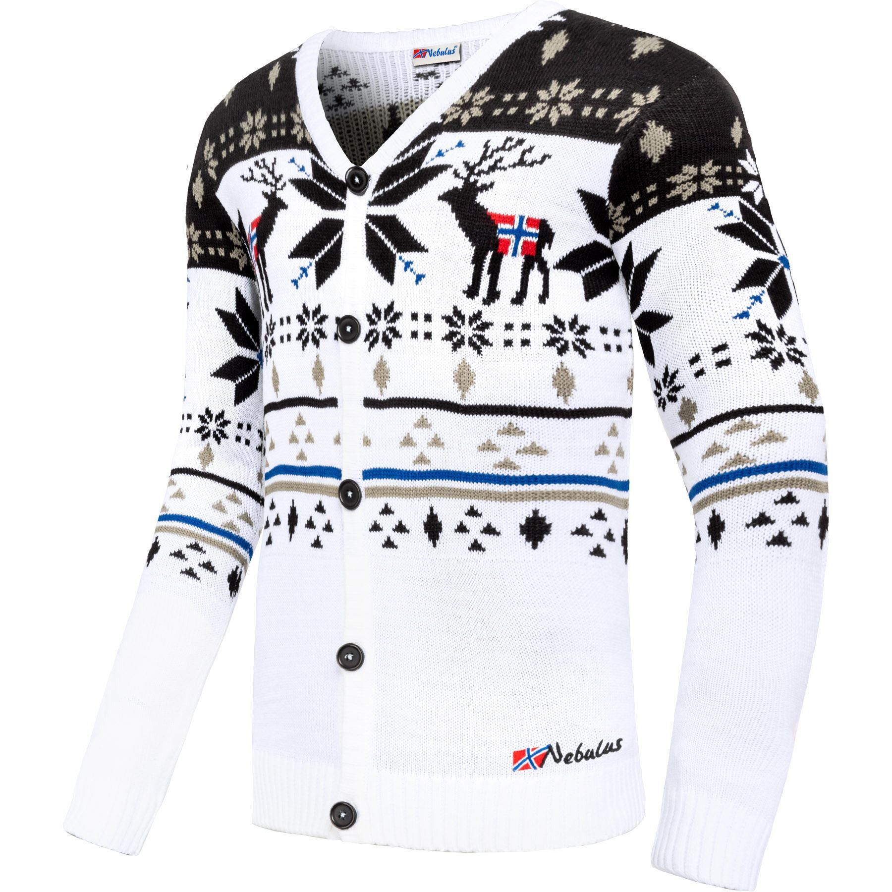 Nebulus Pullover & Shorts SCAPE, P6210 - Herren, weiß-schwarz, XXL