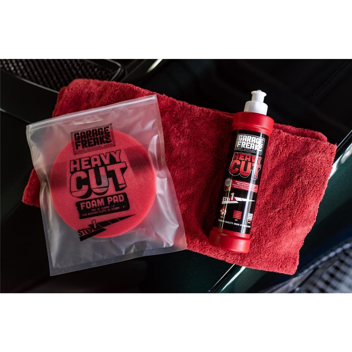 Garage Freaks Politur - Heavy Cut, Medium Cut, Finish Cut, Carnauba Versiegelung Autopolitur (3 St), Auto Polier Set