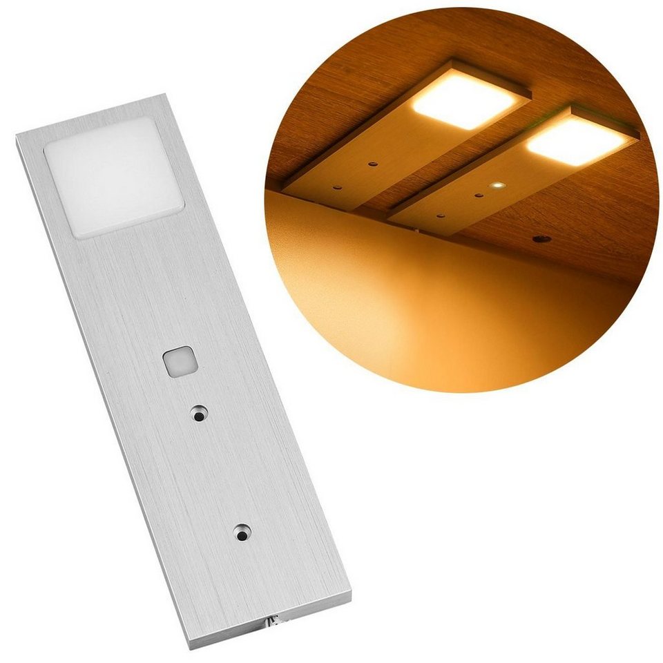 Leuchte LETGOSPT mit integriert, Einbaustrahler Aluminium Küchenleuchte, Warmweiß, Touch-Dimmfunktion Flache Unterbauleuchte Sehr fest 5W- LED Silber LED Unterbauleuchten LED Einbauspot,