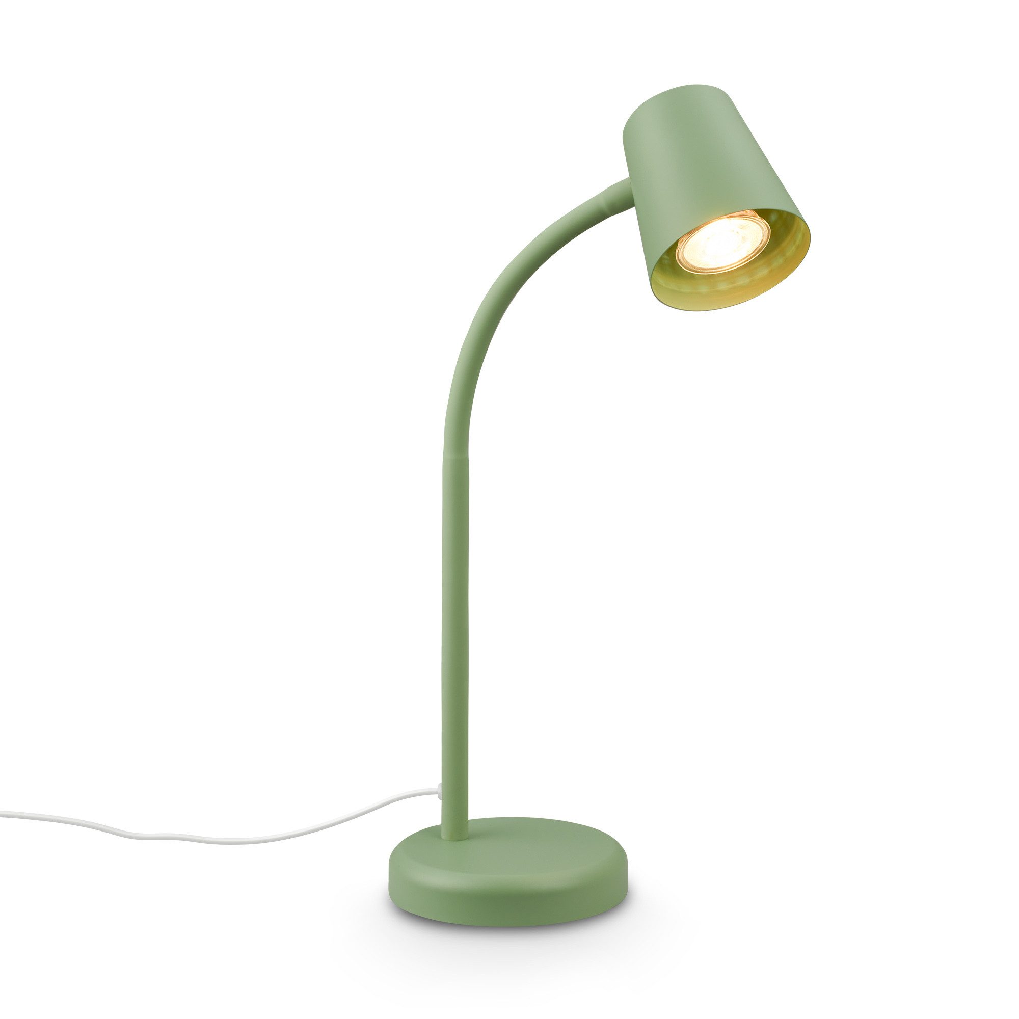 Briloner Leuchten Tischleuchte LED Tischlampe Bürolampe Homeoffice Schreibtischlampe Kinderzimmer, ohne Leuchtmittel, 2700K - Extra - Warmweiß